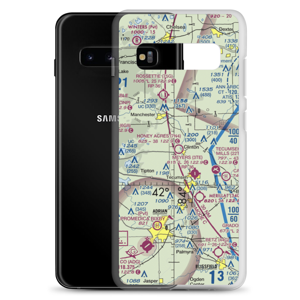Honey Acres Airport (7N4) VFR Sectional Samsung Case Samsung Galaxy S10+ model shown