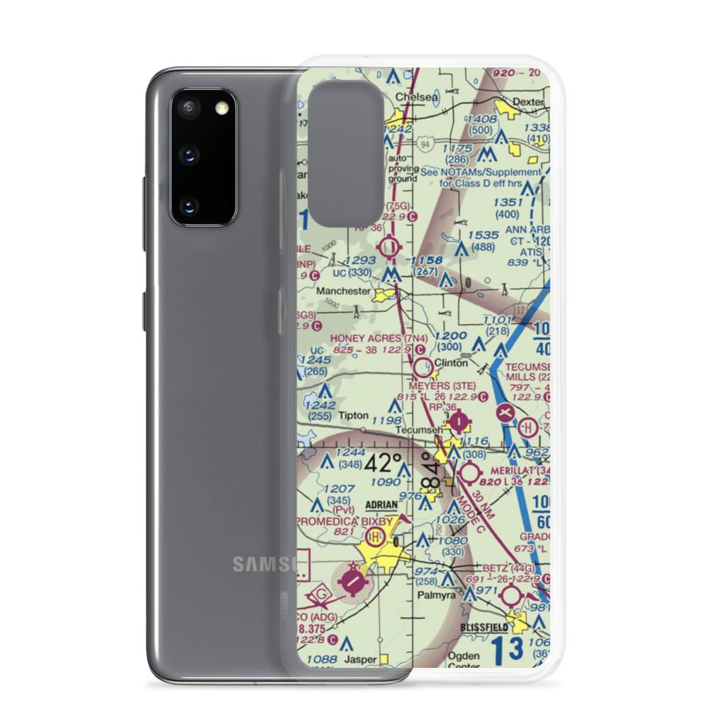 Honey Acres Airport (7N4) VFR Sectional Samsung Case Samsung Galaxy S20 model shown