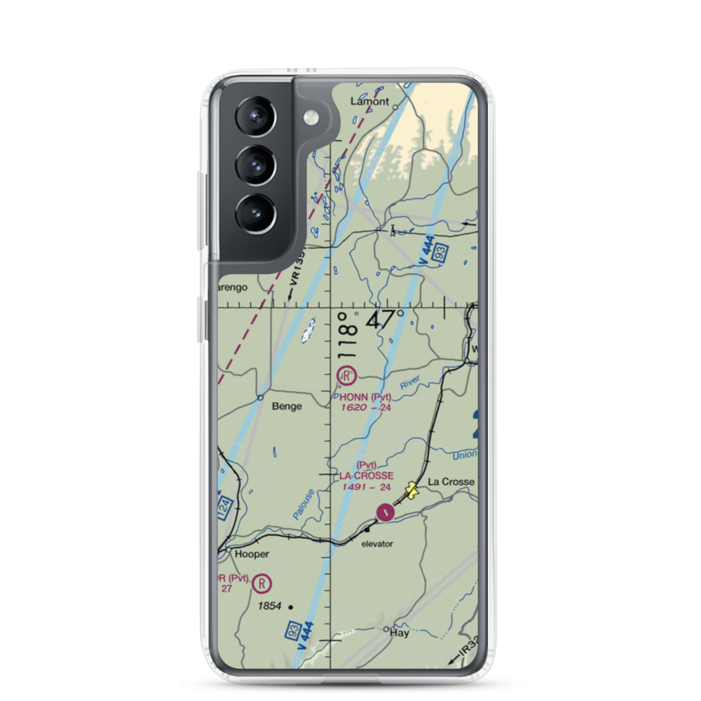 Honn Farm Airport (52WA) VFR Sectional Samsung Case Samsung Galaxy S21 model shown