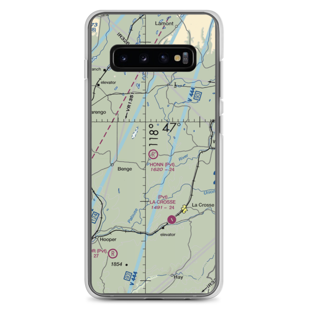 Honn Farm Airport (52WA) VFR Sectional Samsung Case Samsung Galaxy S10+ model shown