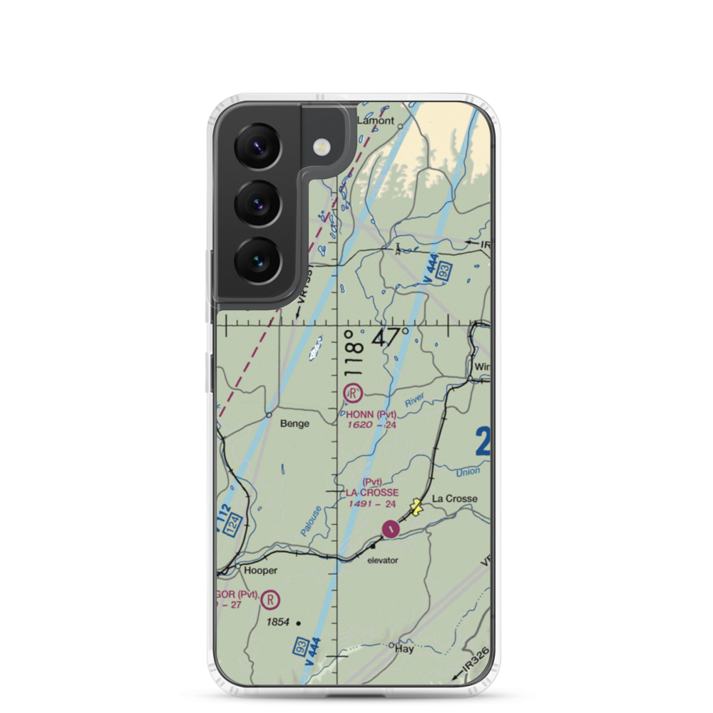 Honn Farm Airport (52WA) VFR Sectional Samsung Case Samsung Galaxy S22 model shown