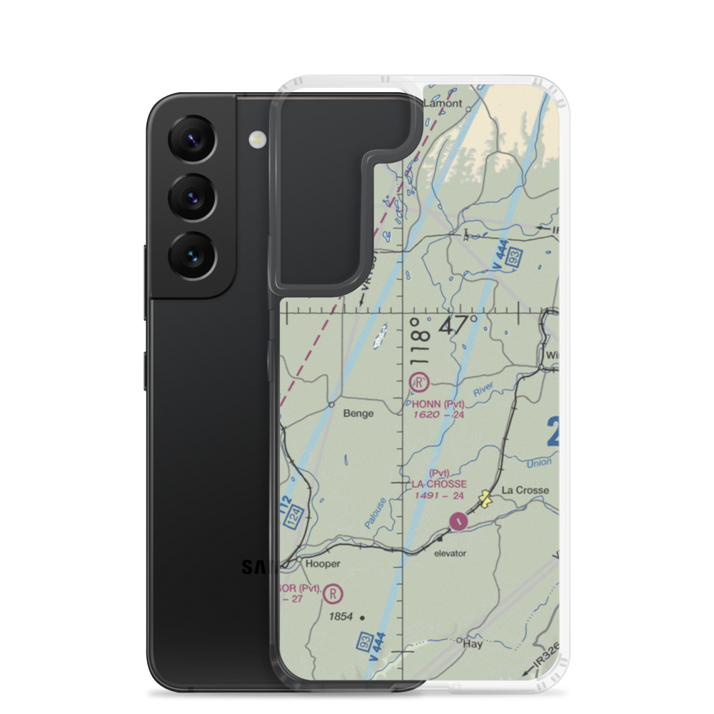 Honn Farm Airport (52WA) VFR Sectional Samsung Case Samsung Galaxy S22 model shown