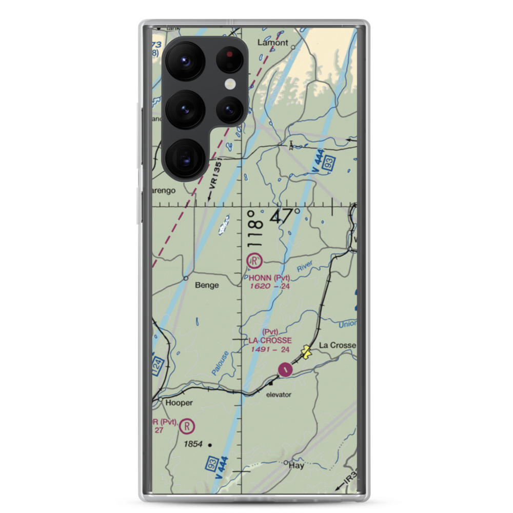 Honn Farm Airport (52WA) VFR Sectional Samsung Case Samsung Galaxy S22 Ultra model shown