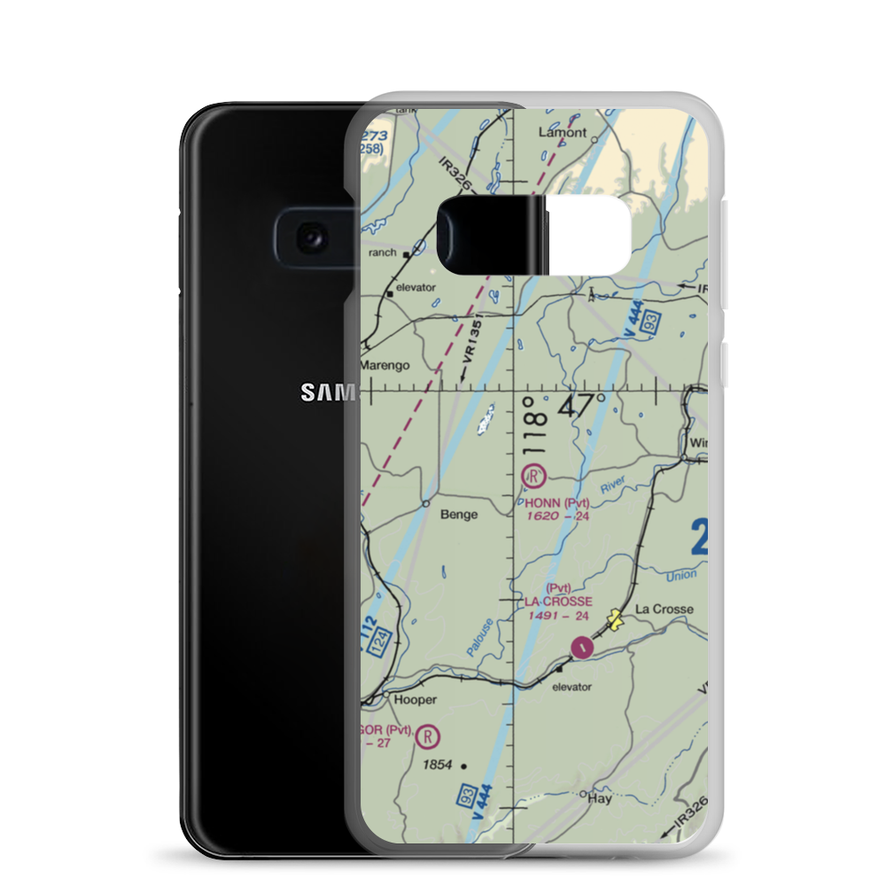 Honn Farm Airport (52WA) VFR Sectional Samsung Case Samsung Galaxy S10e model shown
