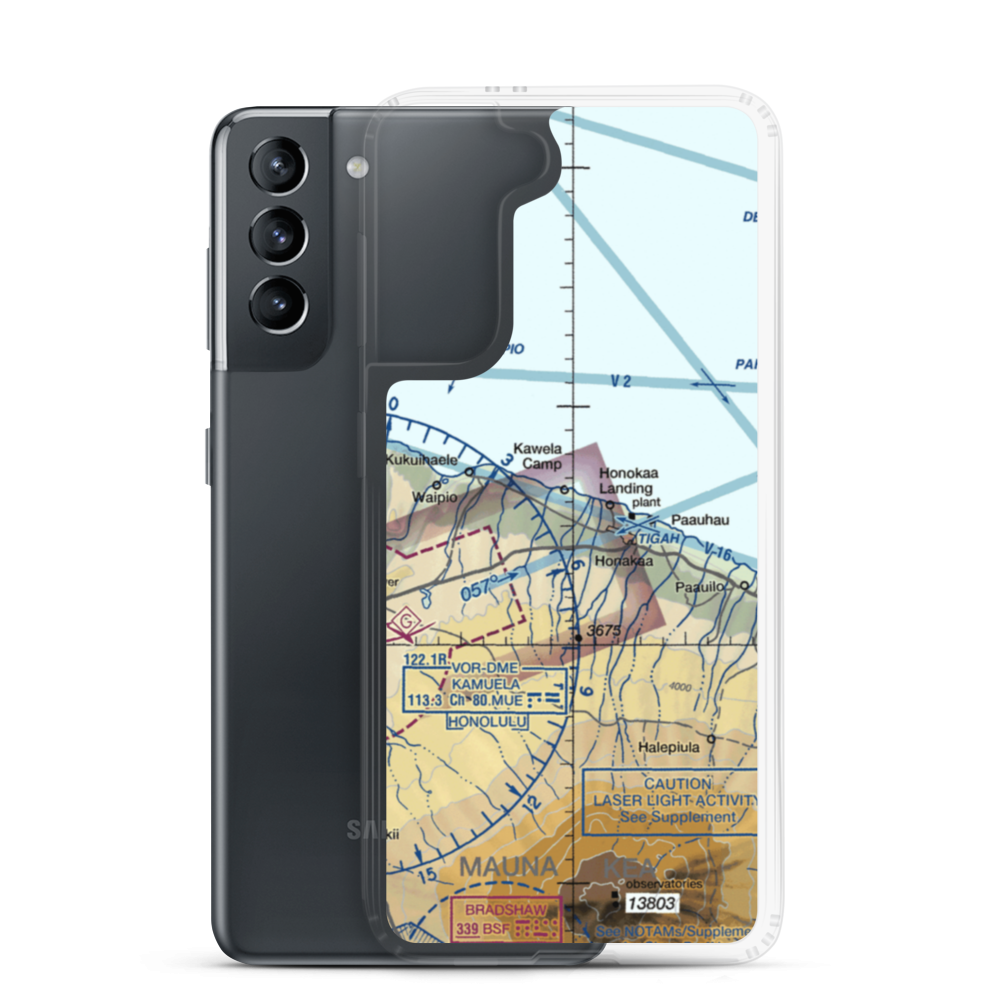 Honokaa Airstrip (HI05) VFR Sectional Samsung Case Samsung Galaxy S21 model shown
