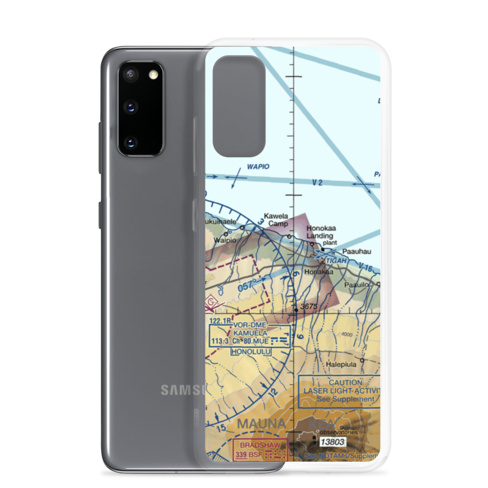 Honokaa Airstrip (HI05) VFR Sectional Samsung Case Samsung Galaxy S20 model shown