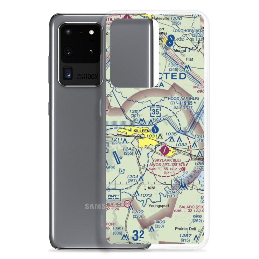 Hood Army Air Field (HLR) VFR Sectional Samsung Case Samsung Galaxy S20 Ultra model shown