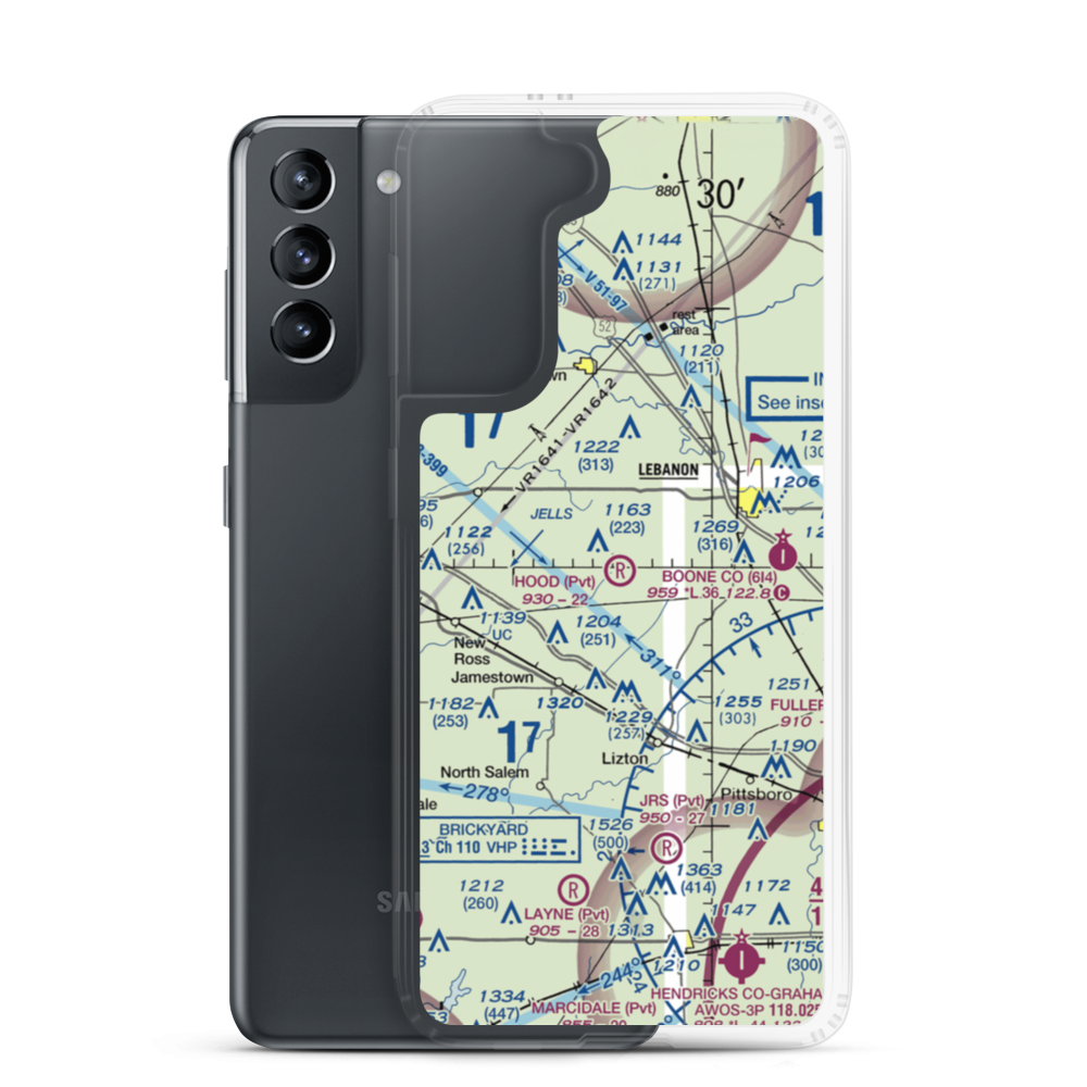 Hood Field (IN25) VFR Sectional Samsung Case Samsung Galaxy S21 model shown