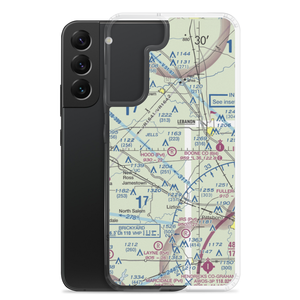 Hood Field (IN25) VFR Sectional Samsung Case Samsung Galaxy S22 Plus model shown