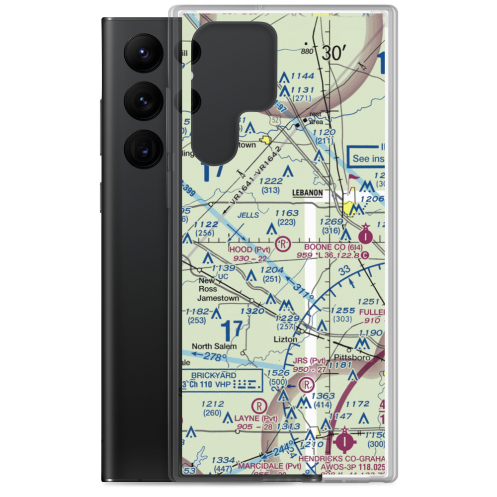 Hood Field (IN25) VFR Sectional Samsung Case Samsung Galaxy S22 Ultra model shown