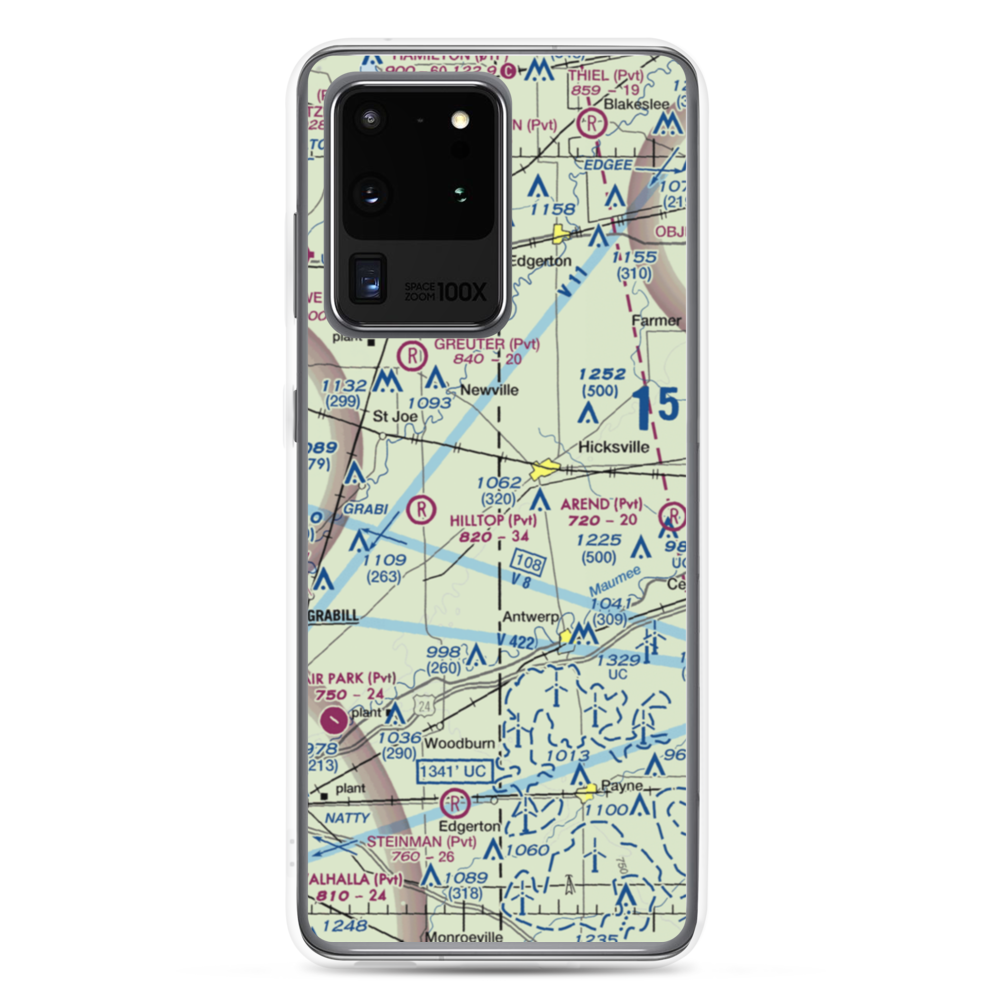 Hook Field (IN18) VFR Sectional Samsung Case Samsung Galaxy S20 Ultra model shown