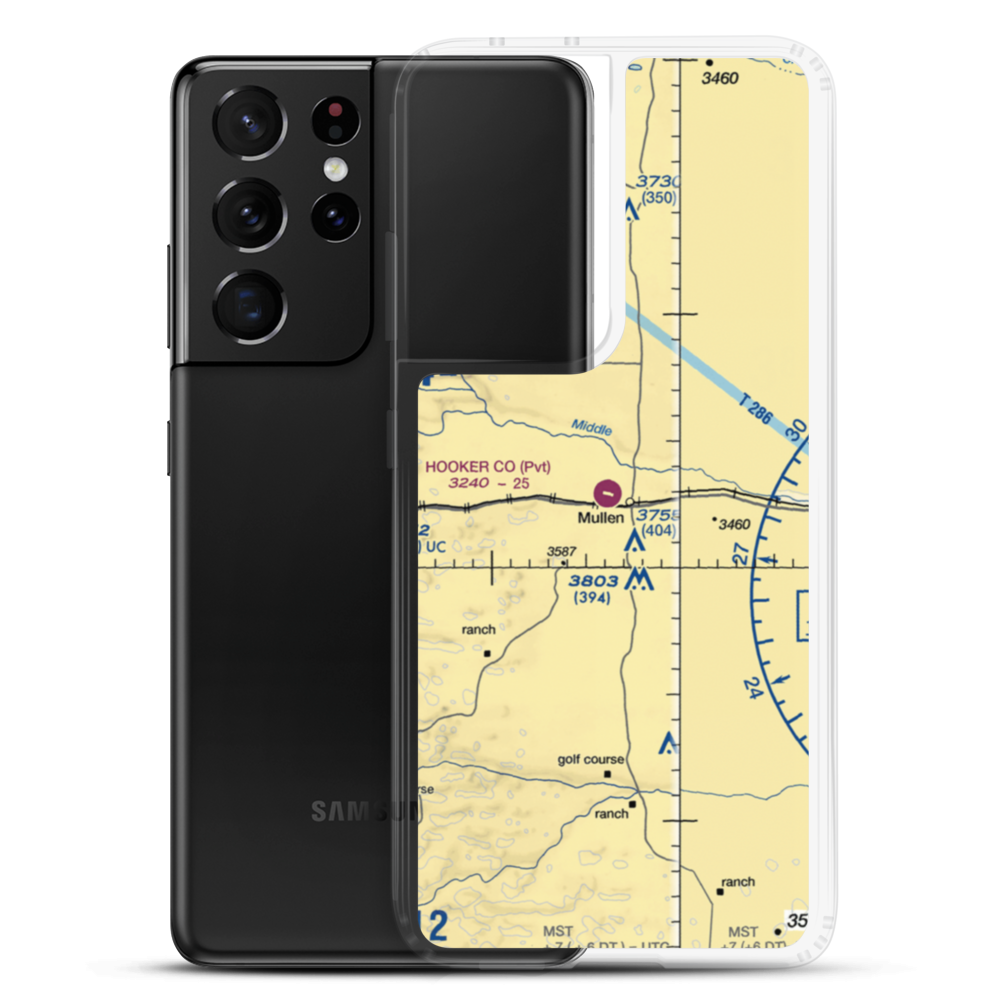 Hooker County Airport (84NE) VFR Sectional Samsung Case Samsung Galaxy S21 Ultra model shown