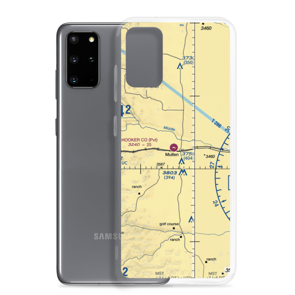 Hooker County Airport (MHN) VFR Sectional Samsung Case Samsung Galaxy S20 Plus model shown
