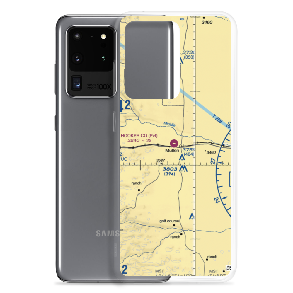 Hooker County Airport (MHN) VFR Sectional Samsung Case Samsung Galaxy S20 Ultra model shown