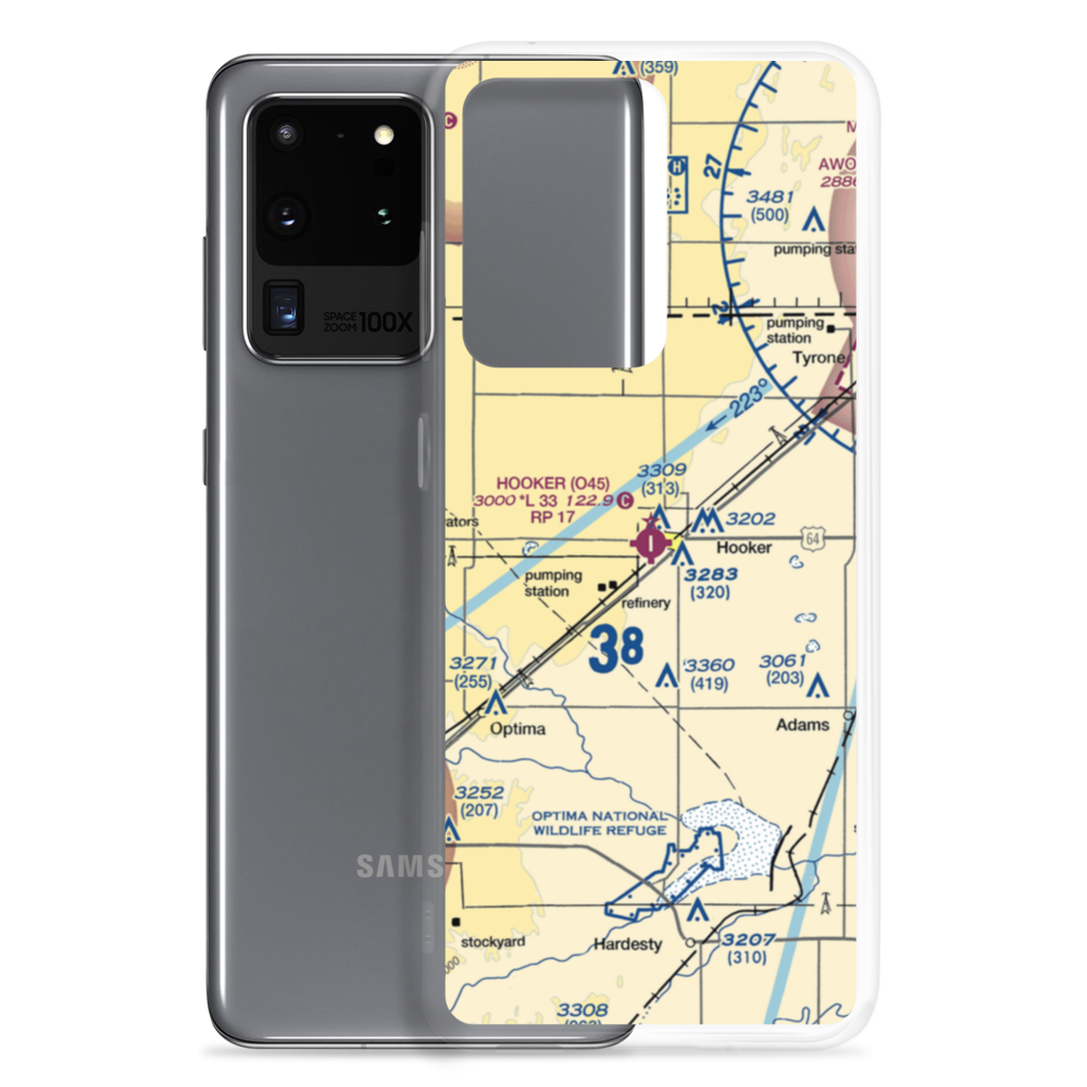 Hooker Municipal Airport (O45) VFR Sectional Samsung Case Samsung Galaxy S20 Ultra model shown