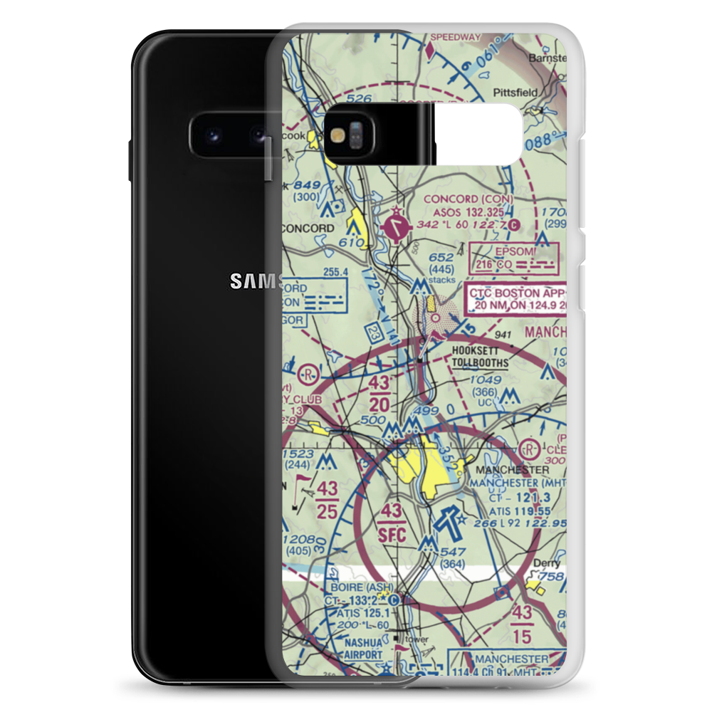 Hooksett's Seaplane Landing (37NH) VFR Sectional Samsung Case Samsung Galaxy S10+ model shown