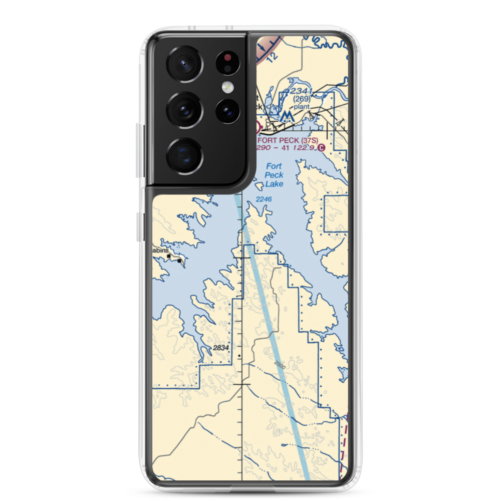 Hoolie Airport (10MT) VFR Sectional Samsung Case Samsung Galaxy S21 Ultra model shown