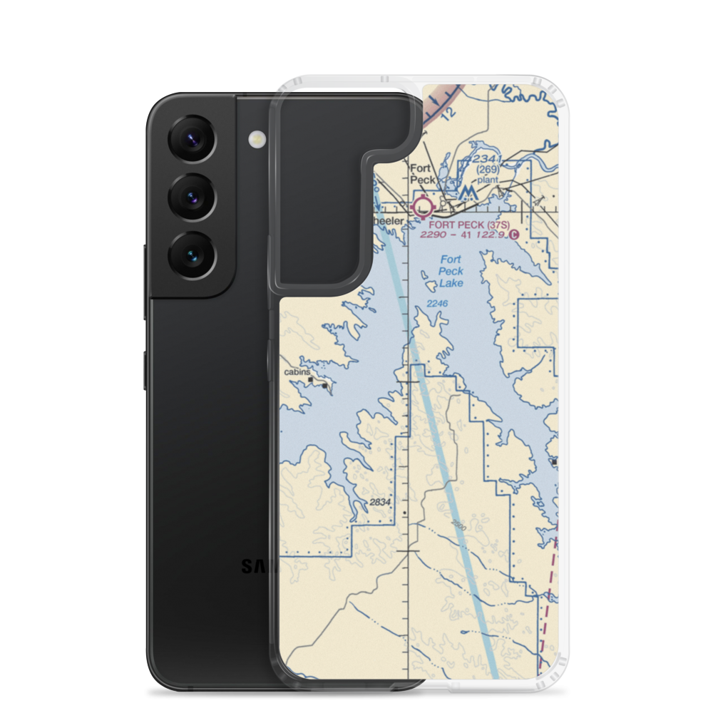 Hoolie Airport (10MT) VFR Sectional Samsung Case Samsung Galaxy S22 model shown