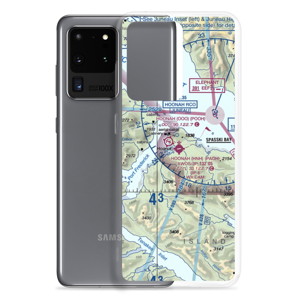 Hoonah Airport (HNH) VFR Sectional Samsung Case Samsung Galaxy S20 Ultra model shown