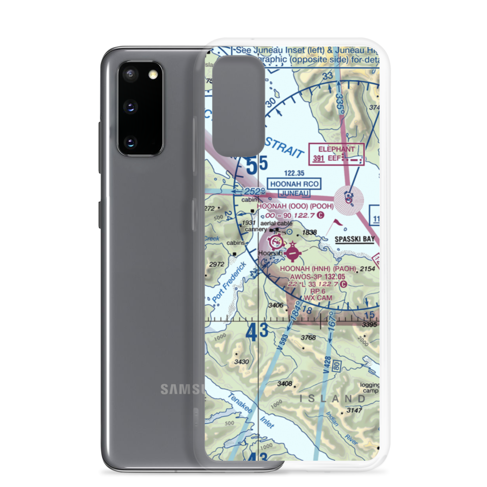 Hoonah Airport (HNH) VFR Sectional Samsung Case Samsung Galaxy S20 model shown