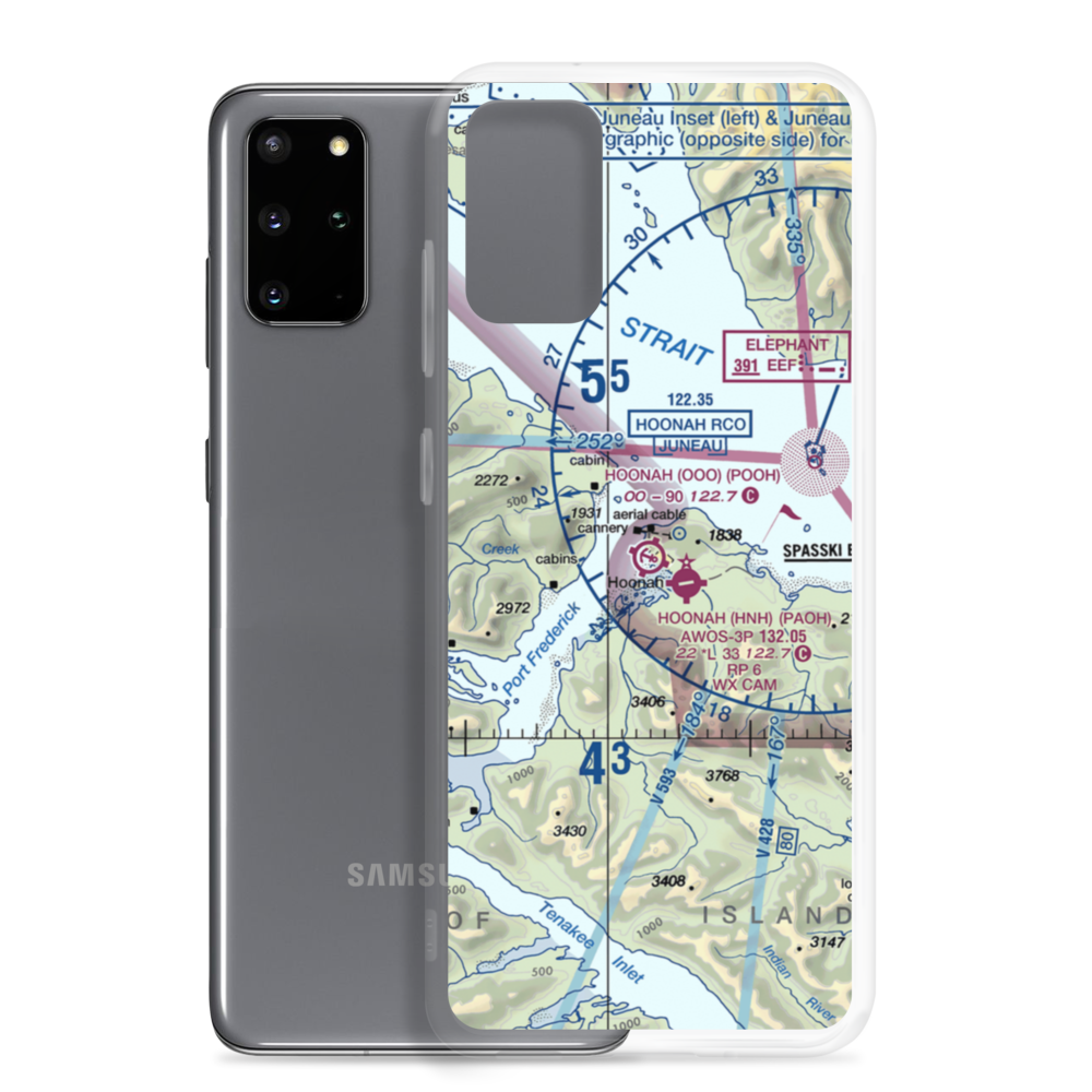 Hoonah Seaplane Base (OOH) VFR Sectional Samsung Case Samsung Galaxy S20 Plus model shown
