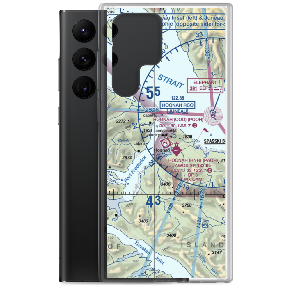 Hoonah Seaplane Base (OOH) VFR Sectional Samsung Case Samsung Galaxy S22 Ultra model shown