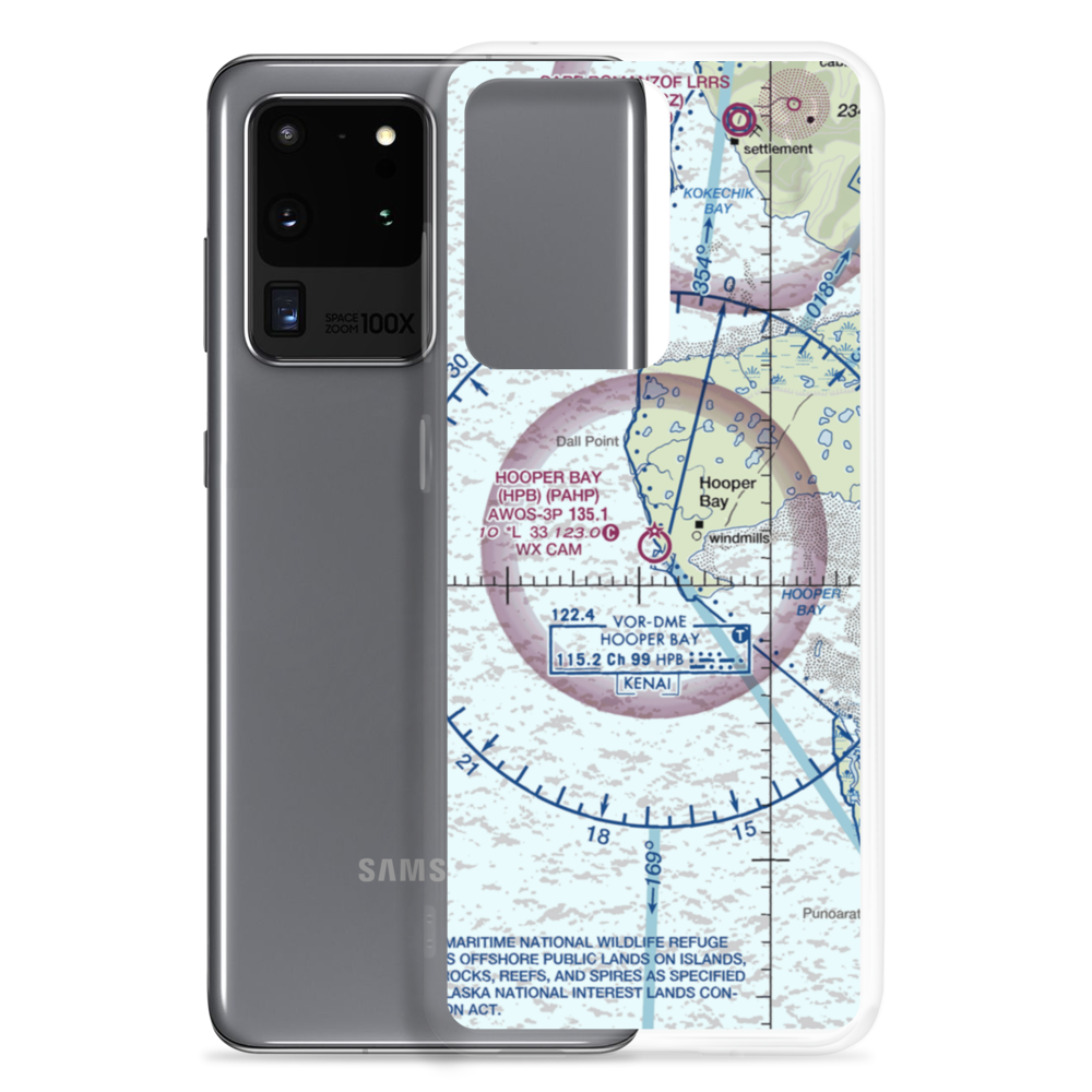 Hooper Bay Airport (HPB) VFR Sectional Samsung Case Samsung Galaxy S20 Ultra model shown