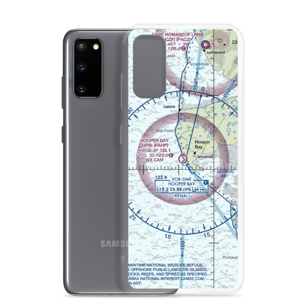 Hooper Bay Airport (HPB) VFR Sectional Samsung Case Samsung Galaxy S20 model shown