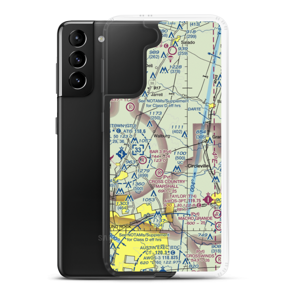 Hoopes Ranch Airport (57XS) VFR Sectional Samsung Case Samsung Galaxy S21 Plus model shown