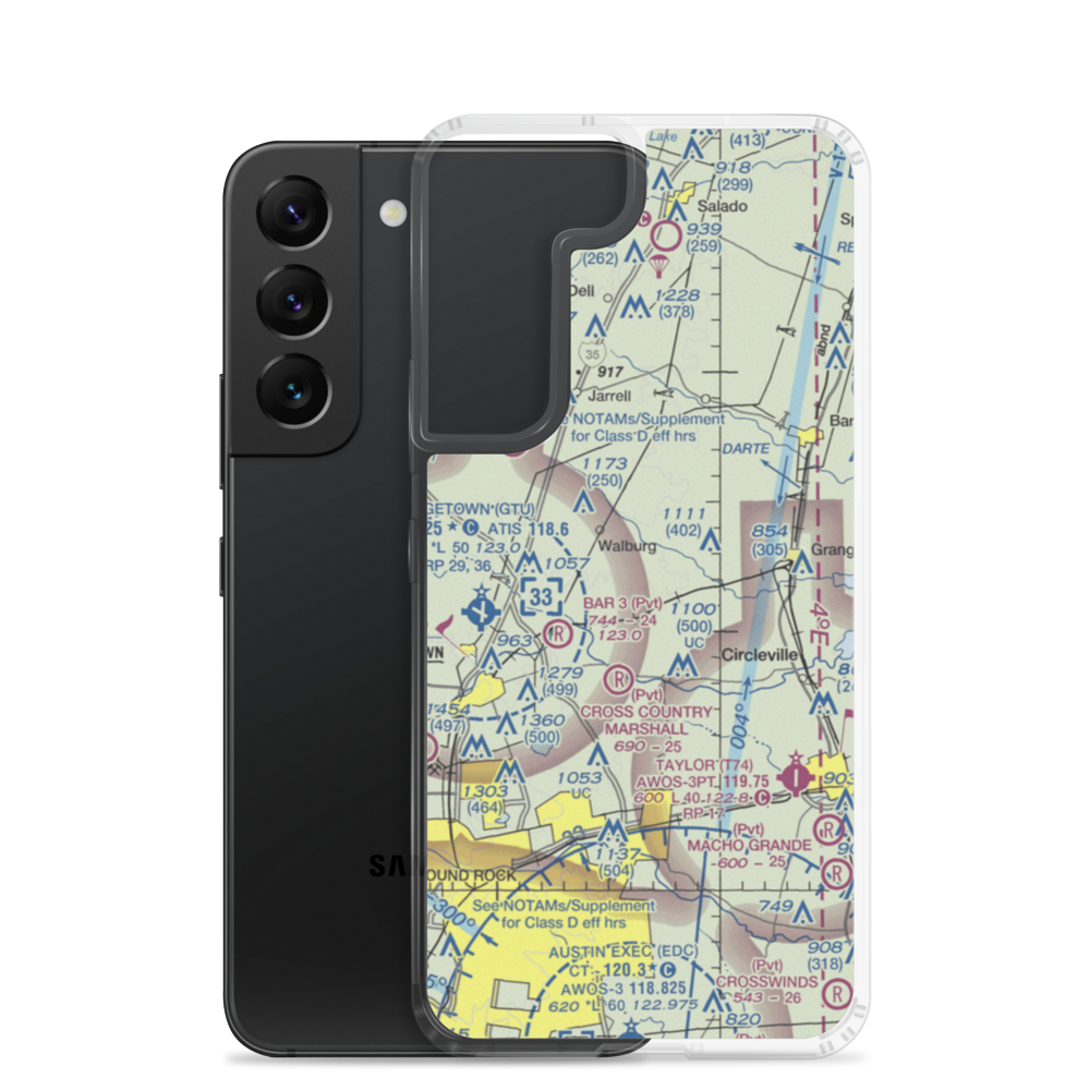 Hoopes Ranch Airport (57XS) VFR Sectional Samsung Case Samsung Galaxy S22 model shown
