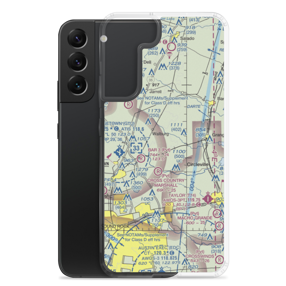 Hoopes Ranch Airport (57XS) VFR Sectional Samsung Case Samsung Galaxy S22 Plus model shown