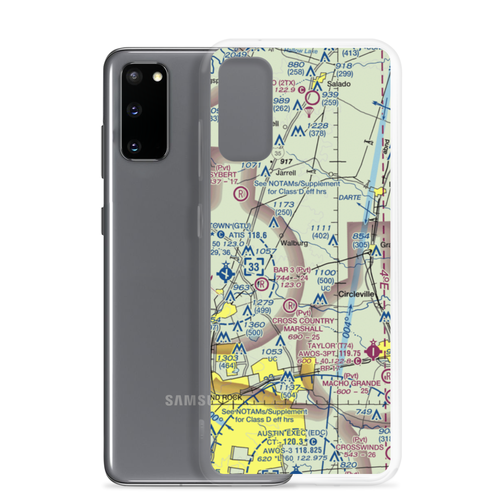 Hoopes Ranch Airport (57XS) VFR Sectional Samsung Case Samsung Galaxy S20 model shown