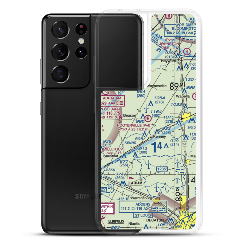 Hooterville Airport (7IS3) VFR Sectional Samsung Case Samsung Galaxy S21 Ultra model shown