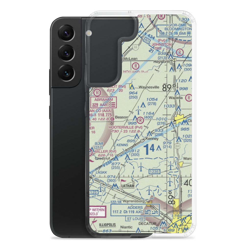 Hooterville Airport (7IS3) VFR Sectional Samsung Case Samsung Galaxy S22 Plus model shown