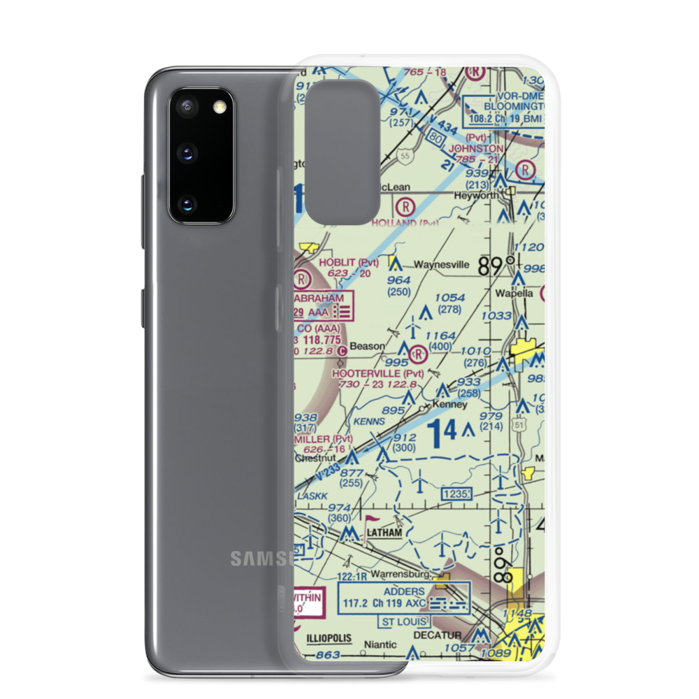 Hooterville Airport (7IS3) VFR Sectional Samsung Case Samsung Galaxy S20 model shown