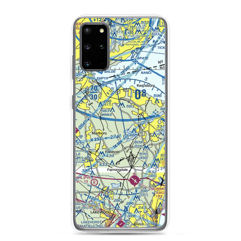 Hop Brook Farm Airport (NJ72) VFR Sectional Samsung Case Samsung Galaxy S20 Plus model shown