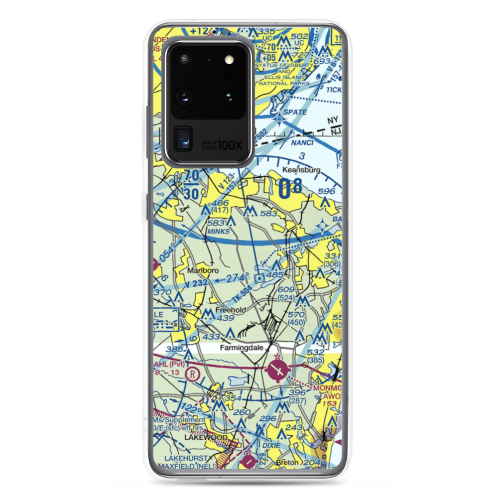 Hop Brook Farm Airport (NJ72) VFR Sectional Samsung Case Samsung Galaxy S20 Ultra model shown