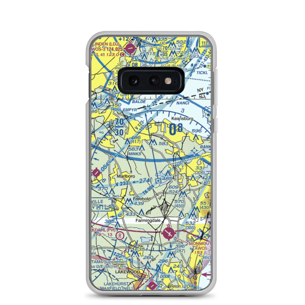 Hop Brook Farm Airport (NJ72) VFR Sectional Samsung Case Samsung Galaxy S10e model shown