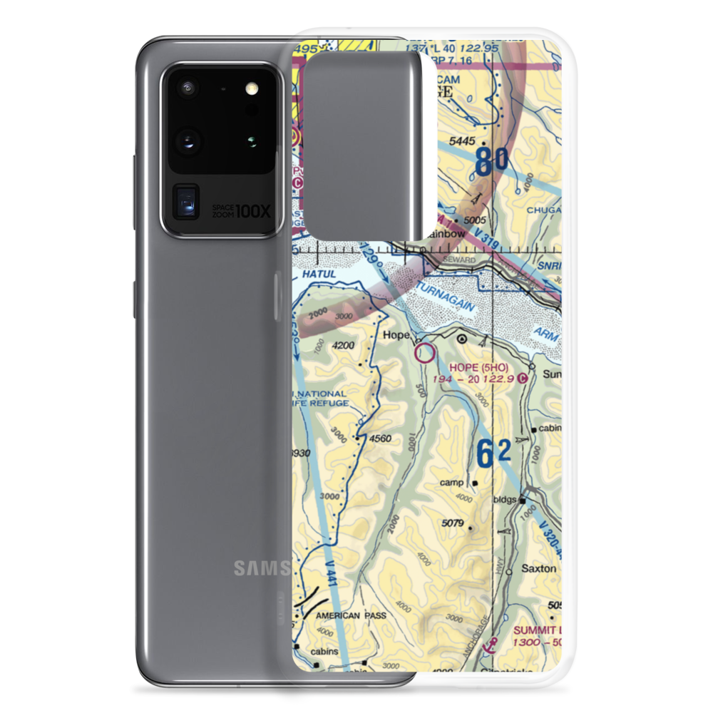 Hope Airport (5HO) VFR Sectional Samsung Case Samsung Galaxy S20 Ultra model shown