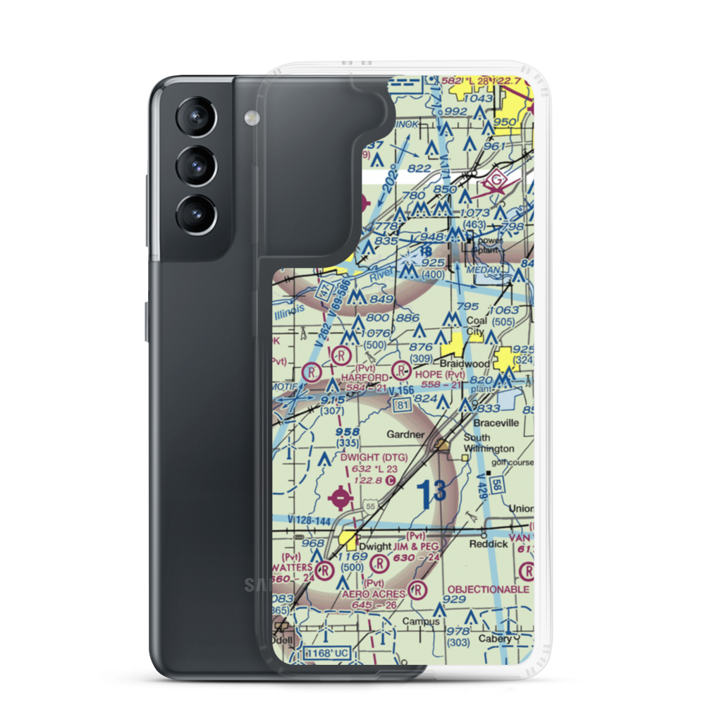 Hope Field (5IL5) VFR Sectional Samsung Case Samsung Galaxy S21 model shown