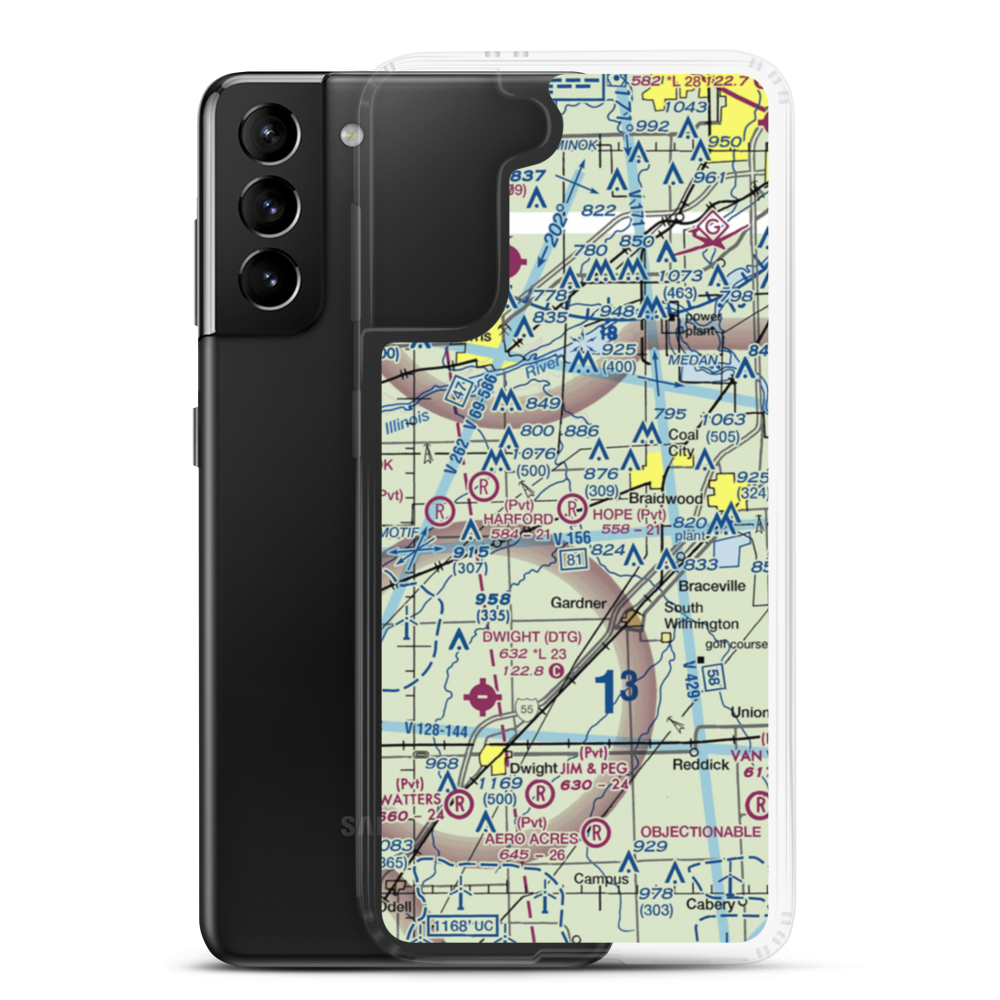 Hope Field (5IL5) VFR Sectional Samsung Case Samsung Galaxy S21 Plus model shown