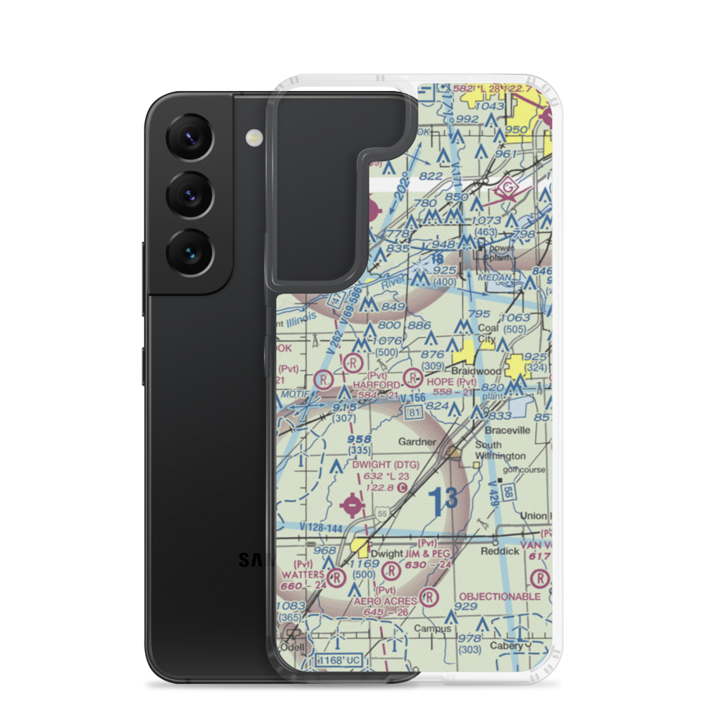 Hope Field (5IL5) VFR Sectional Samsung Case Samsung Galaxy S22 model shown