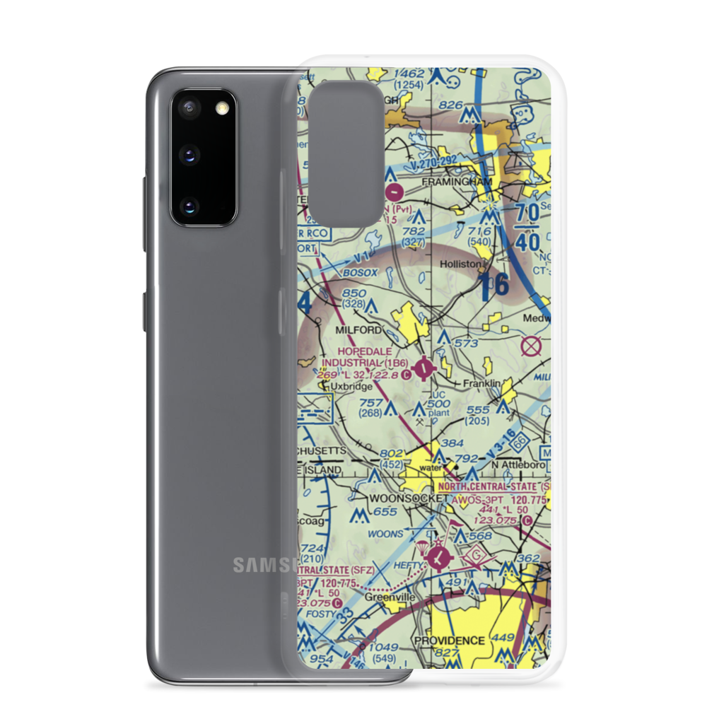 Hopedale Industrial Park Airport (1B6) VFR Sectional Samsung Case Samsung Galaxy S20 model shown