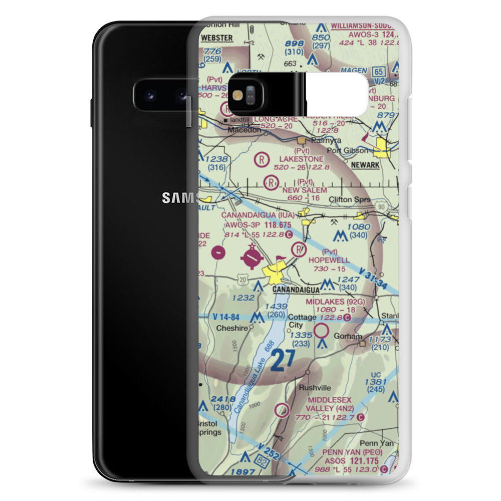 Hopewell Airpark (90NY) VFR Sectional Samsung Case Samsung Galaxy S10+ model shown