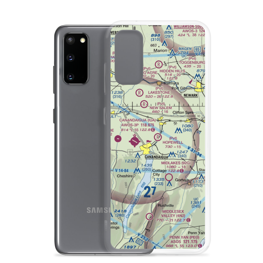 Hopewell Airpark (90NY) VFR Sectional Samsung Case Samsung Galaxy S20 model shown