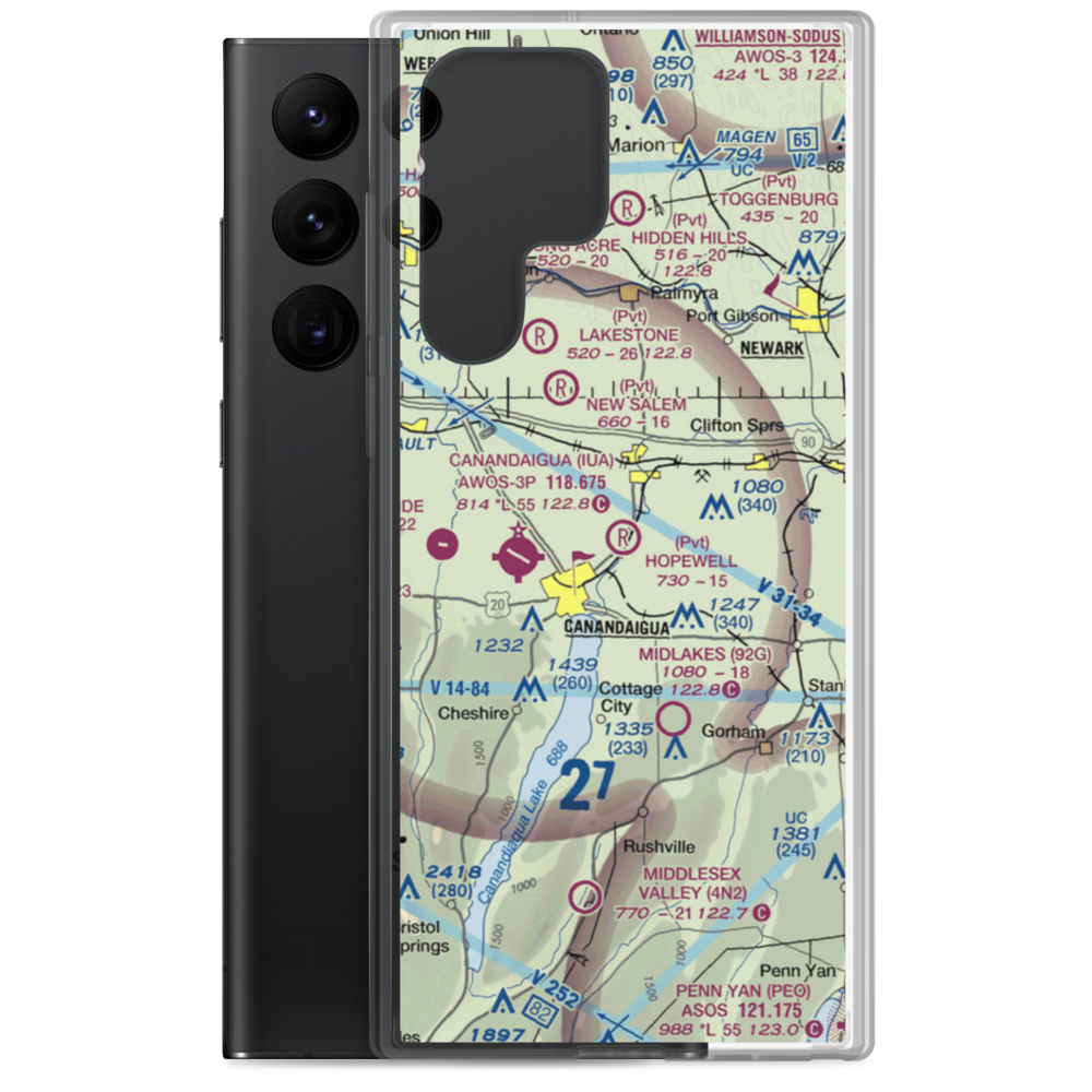Hopewell Airpark (D43) VFR Sectional Samsung Case Samsung Galaxy S22 Ultra model shown