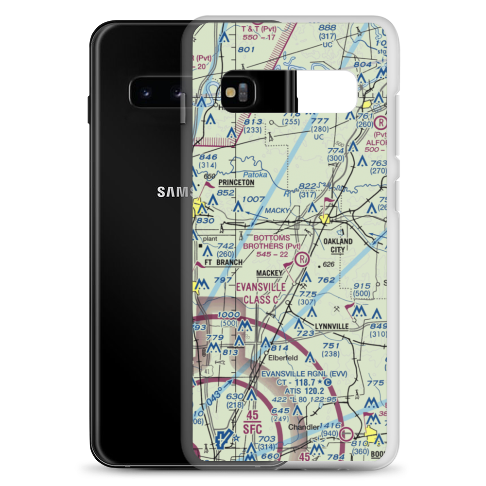 Hopkins Farms Airport (II40) VFR Sectional Samsung Case Samsung Galaxy S10+ model shown