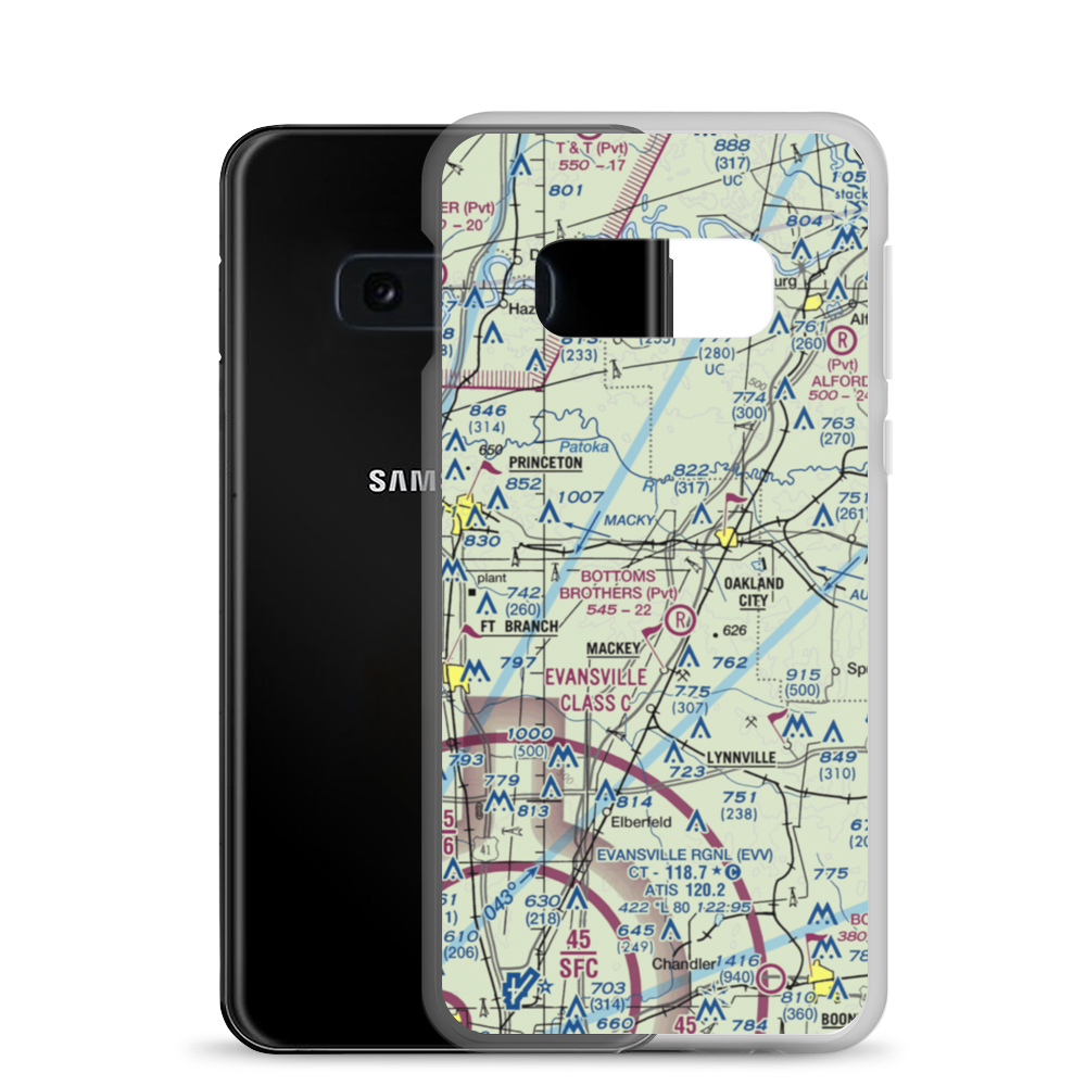 Hopkins Farms Airport (II40) VFR Sectional Samsung Case Samsung Galaxy S10e model shown