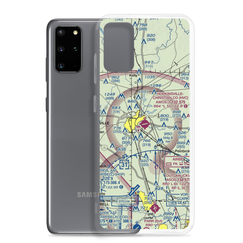 Hopkinsville Christian County Airport (HVC) VFR Sectional Samsung Case Samsung Galaxy S20 Plus model shown