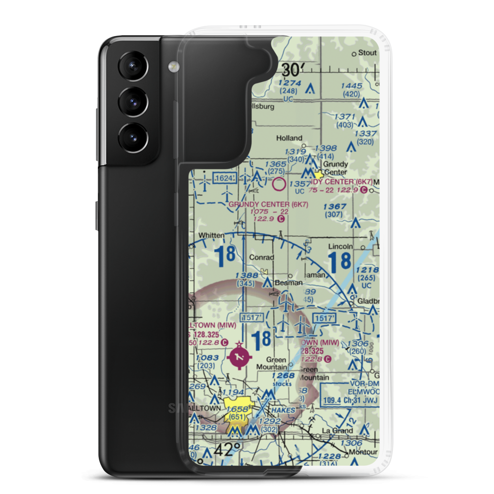 Hoppe Airspray (HOPA) VFR Sectional Samsung Case Samsung Galaxy S21 Plus model shown